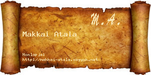 Makkai Atala névjegykártya